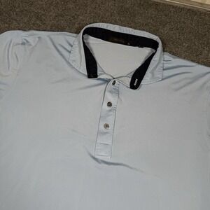 Greyson Shirt Mens XL Polo Light Blue Golf Performance Wolf Logo Short Sleeve